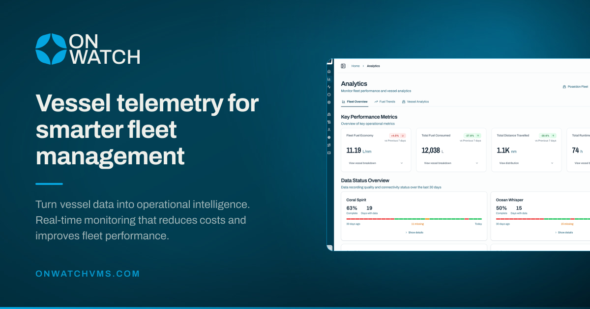 On Watch - Vessel Telemetry for Smarter Fleet Management
